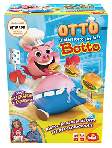 GOLIATH Otto The Maialotto, der das Botto mit Puzzle Macht, Brettspiel für Jungen und Mädchen ab Vier Jahren, Action-Spiel, stimuliert Reflexe von Goliath Toys