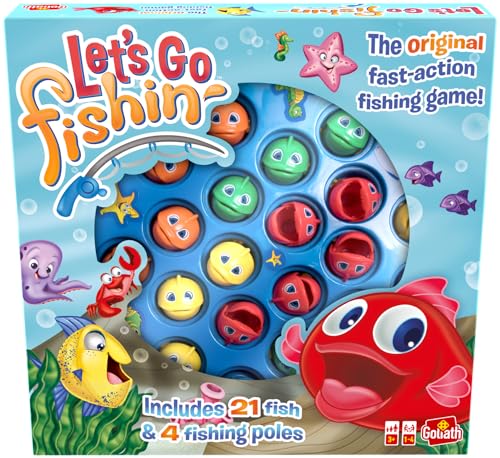 Goliath Let´s Go Fishin´ Original, Brettspiel für Kinder ab 3 Jahren, Angelspiel für 1 bis 4 Spieler, Geschenk Jungen und Mädchen von Goliath