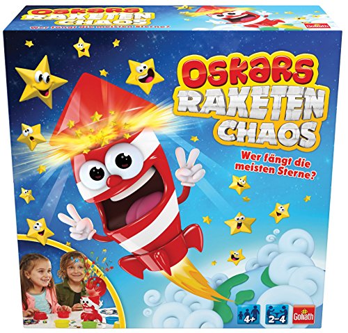 Goliath 31201 - Oskars Raketen Chaos, Kinder Gesellschaftsspiel, raketenmäßiger Spielspaß mit Sternenregen, für die ganze Familie, ab 3 Jahren von Goliath Toys