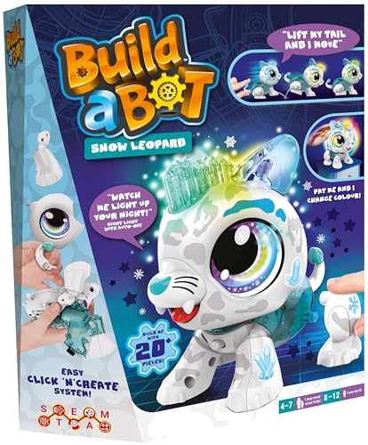 Goliath Build-A-Bot: Schneeleopard, Schneeleoparden-Baukasten für Kinder ab 4 Jahren, Mint-Lernspielzeug von Goliath Toys