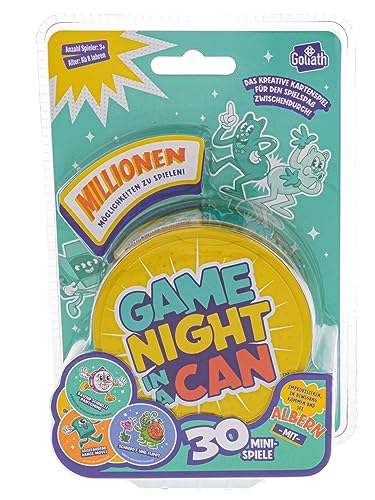 Goliath Game Night in a Can, Kartenspiel für Kinder ab 8 Jahren, Gesellschaftsspiel für 3-20 Spieler von Goliath Toys