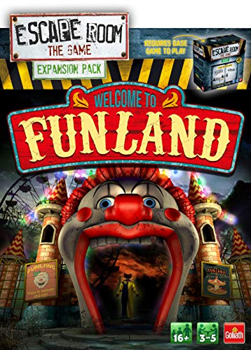 Goliath 911737.008 Escape Room The Game Erweiterungspaket: Welcome to Funland, Familienspiel, ab 16 Jahren, für 3-5 Spieler, Einzelbett, Mehrfarbig, Expansion Packs von Goliath Toys