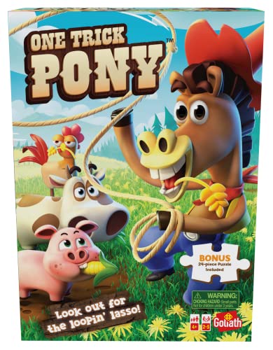One Trick Pony mit Bonus 24-teiliges Puzzle | Goliath-Spiele | Kinder-Actionspiele | für 2-5 Spieler | ab 4 Jahren von Goliath