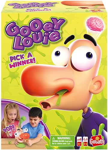 Goliath Gooey Louie Spiel - Ziehe die Gooeys aus der Nase von Louie ab 4 Jahren, für 2-4 Spieler von Goliath Toys
