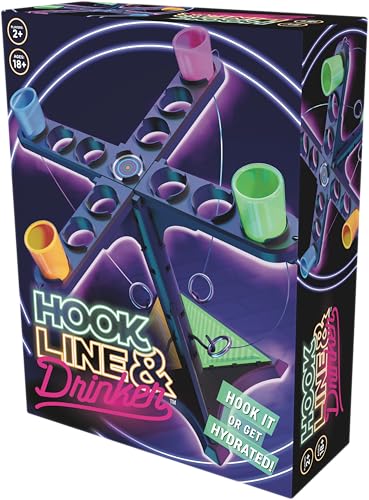 Goliath Hook, Line & Drinker, Partyspiel ab 18 Jahren, Spiele für Erwachsene, Für Partys Koordinations- und Schnelligkeitsspiel von Goliath