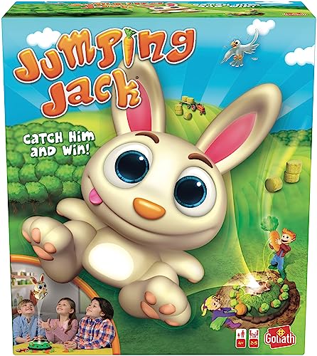 Goliath Jumping Jack, Brettspiel mit Kaninchen ab 4 Jahren, Gesellschaftsspiele für 2 bis 5 Spieler von Goliath Toys