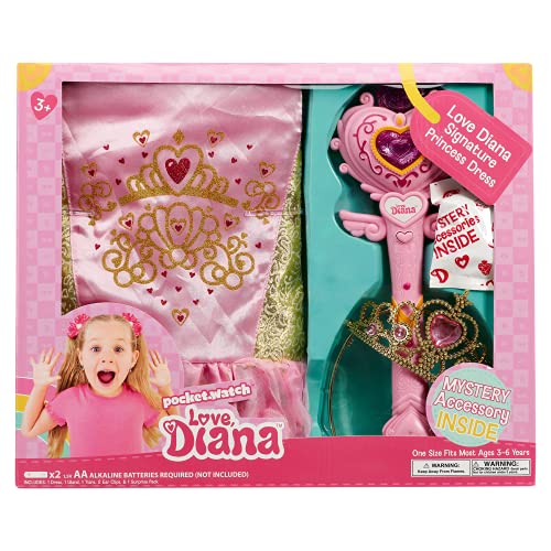 Goliath - Love Diana Kleid Prinzessin Einheitsgröße mit 2 Zubehörteilen Youtuber, Rosa, (919861.006) von Goliath Toys