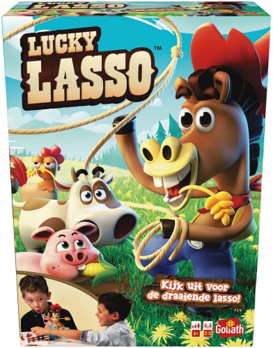 Goliath Lucky Lasso, Pferde Spiel Für Kinder Ab 4 Jahren und 2 bis 5 Spieler, Action-Spiel, in dem Sie Bauernhoftiere fangen, Spaß als Geschenk für einen Jungen oder EIN Mädchen von Goliath Toys