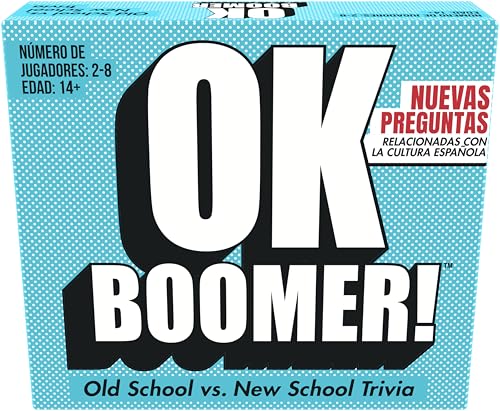 Goliath OK Boomer - auf Spanisch - Das ikonische Generationsduell - Brettspiel - alte Schule gegen Neue Schule - Familienkartenspiel - Wettbewerbe ab 14 Jahren - 2 bis 8 Spieler von Goliath
