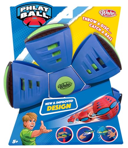Wahu - PHLAT BALL Classic - Farblich Sortiert - Frisbee & Ball in Einem – Transformierbare Wurfscheibe – Outdoor-Spiel für Kinder ab 5 Jahren – 22,9 cm Frisbee, 15,7 cm Ball – Für Garten & Park von Goliath