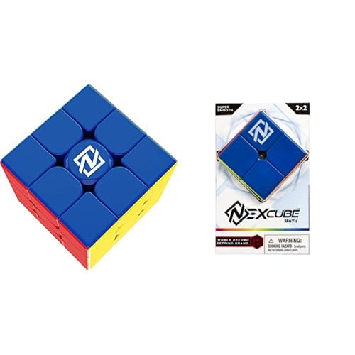 Goliath – Set mit 2 Spielen: Nexcube 3x3 + 2x2 – Denksportspiel – Geschwindigkeits- und Reflexionsspiel – einfache Drehung und abgerundete Ecken – SpeedCube – lustige Familienherausforderung – 8+ von Goliath