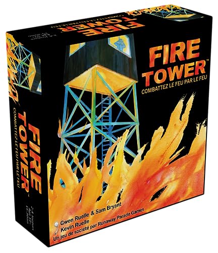 Fire Tower — Partyspiele — Strategiespiele — ab 10 Jahren — Brettspiele — Schütze dich und sei das taktischste Spielzeug zum Mitnehmen — 2 bis 4 Spieler — französische Ausgabe von Goliath Toys