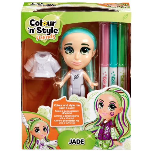 Goliath. Colour'N'Style Friends Jade. Schafft Unendlichkeits-Looks. Personalisierbare Puppe, kreative Freizeitgestaltung, ab 3 Jahren. von Goliath Toys