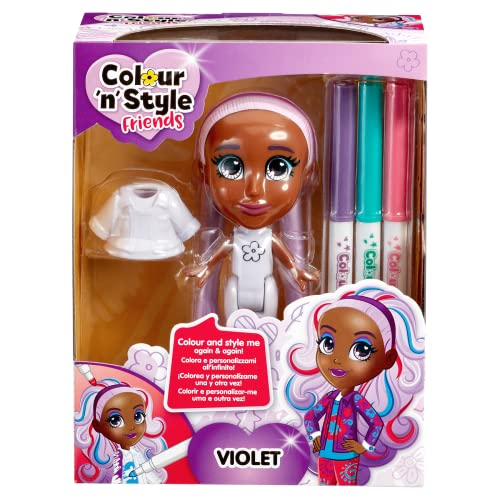 Goliath. Colour'N'Style Friends Violett. Schafft Unendlichkeits-Looks. Puppe zum Personalisieren und kreativen Freizeit; ab 3 Jahren. von Goliath Toys