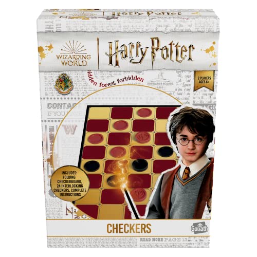 Goliath Harry Potter Checkers, Brettspiel für Kinder ab 6 Jahren, Gesellschaftsspiel 2 Spieler, Harry Potter Geschenke von Goliath Toys