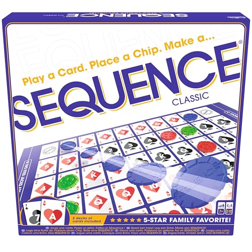 Goliath - Sequence Classic, ein Brettspiel für Kinder und Erwachsene ab 7 Jahren, Strategisches Kartenspiel, mit Deutsches Handbuch verfügbar, Gesellschaftsspiel für 2-12 Spieler von Goliath