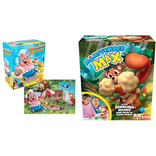 Set mit 2 Spielen: Schweine Schwarte Puzzle + Mapfender Max – Brett-, Action-, Geschicklichkeits- und Geschwindigkeitsspiele für Kinder – Neues Spieleset – Spielen mit Freunden – 2+ Spieler – 4+ Set mit 2 Spielen: Schweine Schwarte Puzzle + Mapfender Max – Brett-, Action-, Geschicklichkeits- und Geschwindigkeitsspiele für Kinder – Neues Spieleset – Spielen mit Freunden – 2+ Spieler – 4+ von Goliath