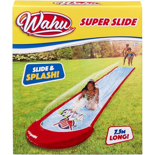 Wahu - SUPER SLIDE – Wasserrutsche 7,5 m für Kinder ab 5 Jahren – Wasserspielzeug Garten – Outdoor Wasserrutsche mit Sprinkler – Wasserbahn für Sommer – Einfach an Gartenschlauch anschließen Wahu - SUPER SLIDE – Wasserrutsche 7,5 m für Kinder ab 5 Jahren – Wasserspielzeug Garten – Outdoor Wasserrutsche mit Sprinkler – Wasserbahn für Sommer – Einfach an Gartenschlauch anschließen von WAHU