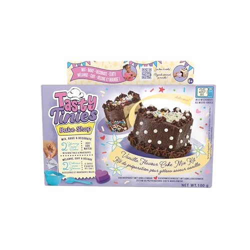 Goliath - TASTY TINIES - Vanillekuchen-Backset für Kinder ab 6 Jahren – Kreatives Backset mit 2 Kuchenmischungen, Schokoglasur, Regenbogen-Deko & Zubehör – Einfach in der Mikrowelle backen (25 Sek.) Goliath - TASTY TINIES - Vanillekuchen-Backset für Kinder ab 6 Jahren – Kreatives Backset mit 2 Kuchenmischungen, Schokoglasur, Regenbogen-Deko & Zubehör – Einfach in der Mikrowelle backen (25 Sek.) von Goliath
