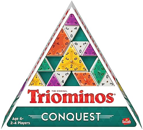 Triominos Conquest, Brettspiel für Kinder ab 6 Jahren, Gesellschaftsspiel für 2 bis 4 Spieler von Goliath Toys