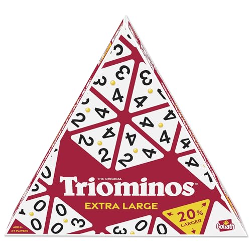 Triominos Extra Large, Brettspiel ab 6 Jahren, Familienspiel und Gesellschaftsspiele für 2 bis 4 Spieler von Goliath