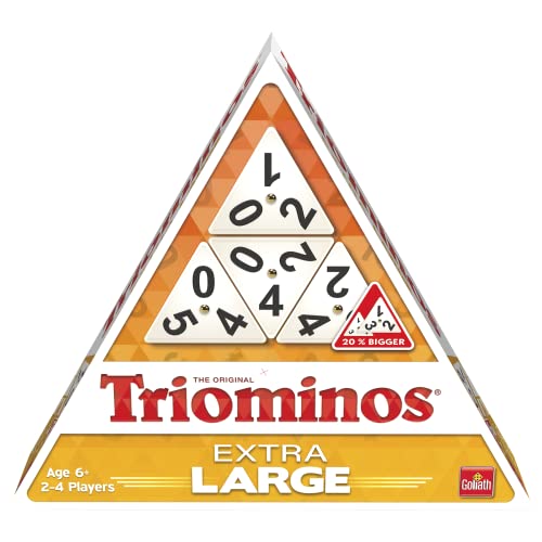 Triominos Extra Large, Brettspiel ab 6 Jahren, Familienspiel und Gesellschaftsspiele für 2 bis 4 Spieler von Goliath Toys
