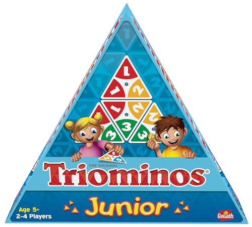 Triominos Junior, Brettspiel ab 5 Jahren, Familienspiel und Gesellschaftsspiele für 2 bis 4 Spieler von Goliath Toys