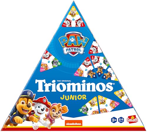 Goliath Triominos Junior Paw Patrol, Brettspiel für Kinder ab 3 Jahren, Gesellschaftsspiele für die Ganze Familie, Paw Patrol Spielzeug mit Chase, Skye and Marshall, Geeignet als Geschenk von Goliath