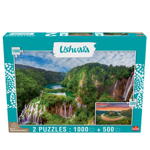 Goliath 923190.004 Kollektion Ushuaia-Chutes de Plitvice (Kroatien) und See Skadar (Montenegro), blau von Goliath
