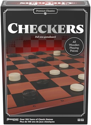 Goliath - Checkers, Premium Damespiel für Kinder ab 6 Jahren, faltbares Spielbrett mit Holzsteinen, alle gegnerischen Steine schlagen und gewinnen, Strategiespiel für 2 Spieler, Klassisches Brettspiel Goliath - Checkers, Premium Damespiel für Kinder ab 6 Jahren, faltbares Spielbrett mit Holzsteinen, alle gegnerischen Steine schlagen und gewinnen, Strategiespiel für 2 Spieler, Klassisches Brettspiel von Goliath