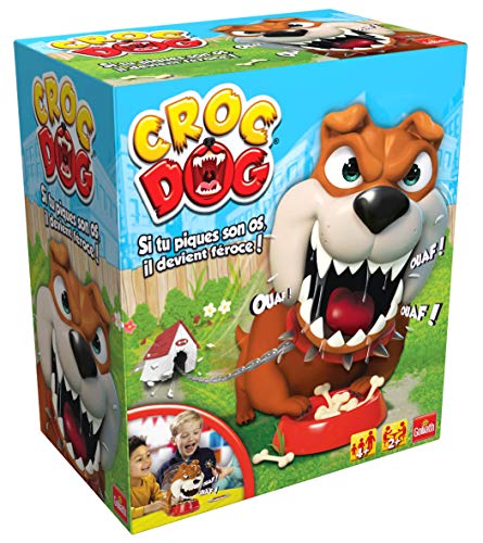 Croc Dog – Gesellschaftsspiel für Kinder ab 4 Jahren – stechen Sie die Knochen des Croc Dogs, Bevor er aufwacht, Spiel mit Geschwindigkeit und Geschicklichkeit, Spielen mit Familie oder Freunden, für von Goliath Toys