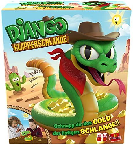 Goliath Django Klapperschlange – Lustiges Reaktionsspiel für Spaß und Spannung ab 4 Jahren – Für 2-4 Spieler von Goliath