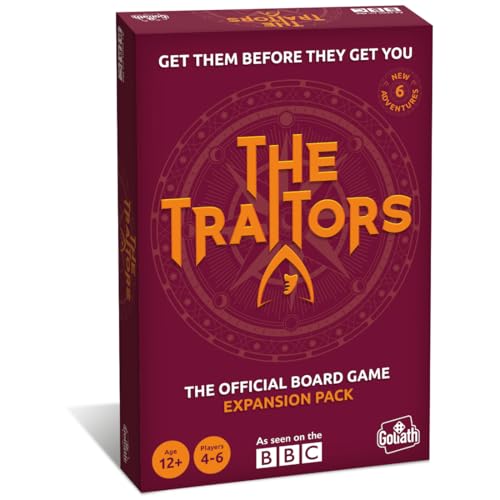 Goliath Games Presents: The Traitors – Offizielles Brettspiel (Erweiterungspaket) | Basierend auf der beliebten BBC-Show | 6 spannende neue Abenteuer | Für 4–6 Spieler | ab 12 Jahren von Goliath