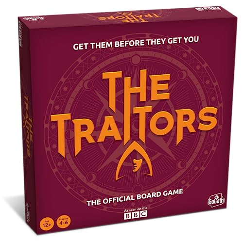 Goliath Games Presents: The Traitors - Offizielles Brettspiel | Basierend auf der erfolgreichen BBC-Show | Können die Gläubigen den Verräter fangen? | Für 4–6 Spieler | ab 12 Jahren Goliath Games Presents: The Traitors - Offizielles Brettspiel | Basierend auf der erfolgreichen BBC-Show | Können die Gläubigen den Verräter fangen? | Für 4–6 Spieler | ab 12 Jahren von Goliath