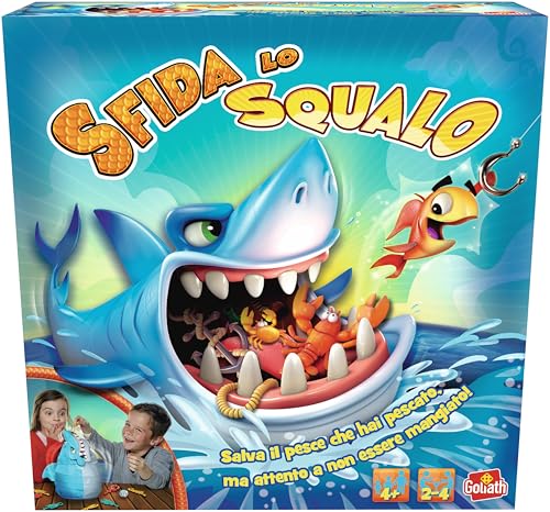 Goliath - SFIDA LO Squalo - Gioco da Tavolo Interattivo per Bambini dai 4 Anni - Gioco d'Azione e Riflessi - Pesca e Sorprese - Senza Batterie - Regalo Divertent - 2-4 Giocatori - 5 Min Goliath - SFIDA LO Squalo - Gioco da Tavolo Interattivo per Bambini dai 4 Anni - Gioco d'Azione e Riflessi - Pesca e Sorprese - Senza Batterie - Regalo Divertent - 2-4 Giocatori - 5 Min von Goliath