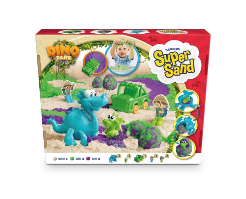 Goliath. Super Sand. Dino Park. Pars A the Adventure! Magischer Sand. 2 Dino-Formen, 1 Auto, 2 Figuren. Kreatives Hobby, ab 3 Jahren. 926315.006, Einheitsgröße von Goliath