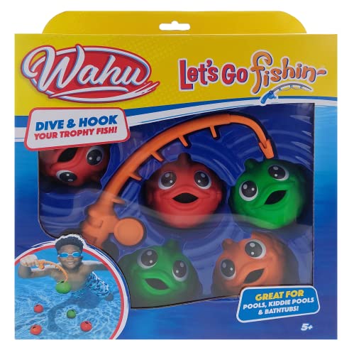 WAHU Let's Go Fishin', Wasserspiel für Kinder ab 5 Jahren, Angelspiel und Outdoor-Pool-Spielzeug für 1 Spieler WAHU Let's Go Fishin', Wasserspiel für Kinder ab 5 Jahren, Angelspiel und Outdoor-Pool-Spielzeug für 1 Spieler von Goliath