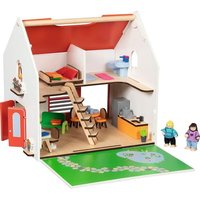 Tragbares Puppenhaus Eco House, mit Zubehör von Gollnest & Kiesel GmbH & Co. KG
