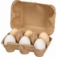 Eier mit Klettverbindung in Eierpappe, 6 Stück von Gollnest & Kiesel GmbH &