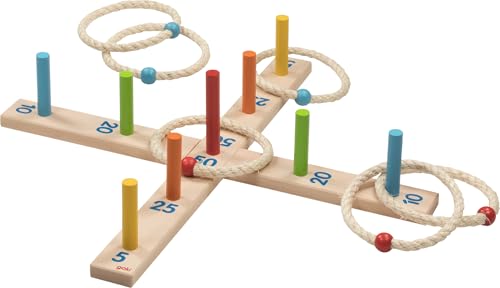 goki 56801 - Ringwurfspiel mit 6 Sisalringen, Holz-Geschicklichkeitsspiel, 49x49cm, MADE IN GERMANY, Familienspaß, Koordinationstraining, 7er Set, ab 3 Jahre goki 56801 - Ringwurfspiel mit 6 Sisalringen, Holz-Geschicklichkeitsspiel, 49x49cm, MADE IN GERMANY, Familienspaß, Koordinationstraining, 7er Set, ab 3 Jahre von goki