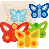 Goki 57486 - Schichtenpuzzle Schmetterling II von Gollnest & Kiesel KG