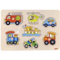 Goki 57491 - Steckpuzzle Verkehrsmittel von Gollnest & Kiesel KG