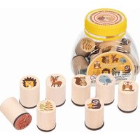 GOKI 15570 - Stempel Waldtiere, 8 Stempel + Stempelkissen, von Gollnest & Kiesel KG