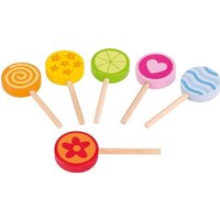 Goki 51554 - Lollies, 6-teilig, Holz, Zubehör für Kinderküche/Kaufladen von Gollnest & Kiesel GmbH & Co. KG