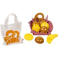 Goki 51704 - Kaufladen Miniaturen, Brötchen, Baumwollbeutel, Korb von Gollnest & Kiesel KG