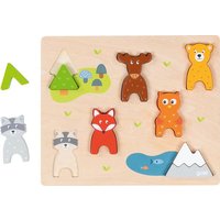 Goki 57364 - Einlegepuzzle Wilde Tiere von Gollnest & Kiesel KG