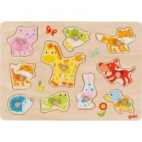 Goki 57393 - Steckpuzzle Tierkinder von Gollnest & Kiesel KG