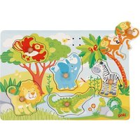 Goki 57398 - Soundpuzzle Afrikanische Tiere, mit Tierstimmen von Gollnest & Kiesel KG