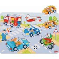 Goki 57399 - Soundpuzzle Verkehr, mit Fahrzeuggeräuschen von Gollnest & Kiesel KG