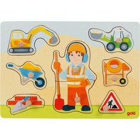 Goki 57406 - Steckpuzzle Bauarbeiter von Gollnest & Kiesel KG